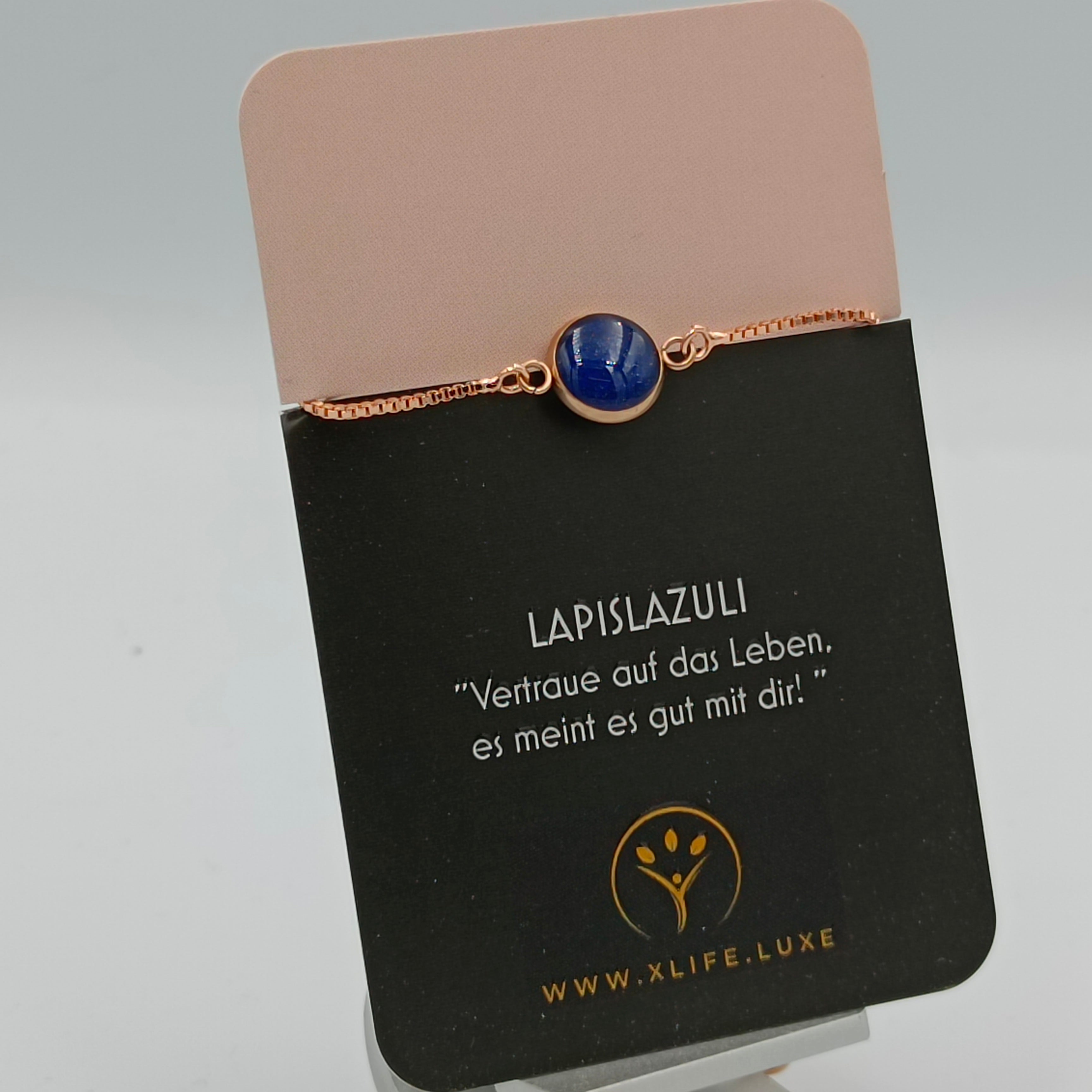 Lapislazuli Armband 10 mm Rose