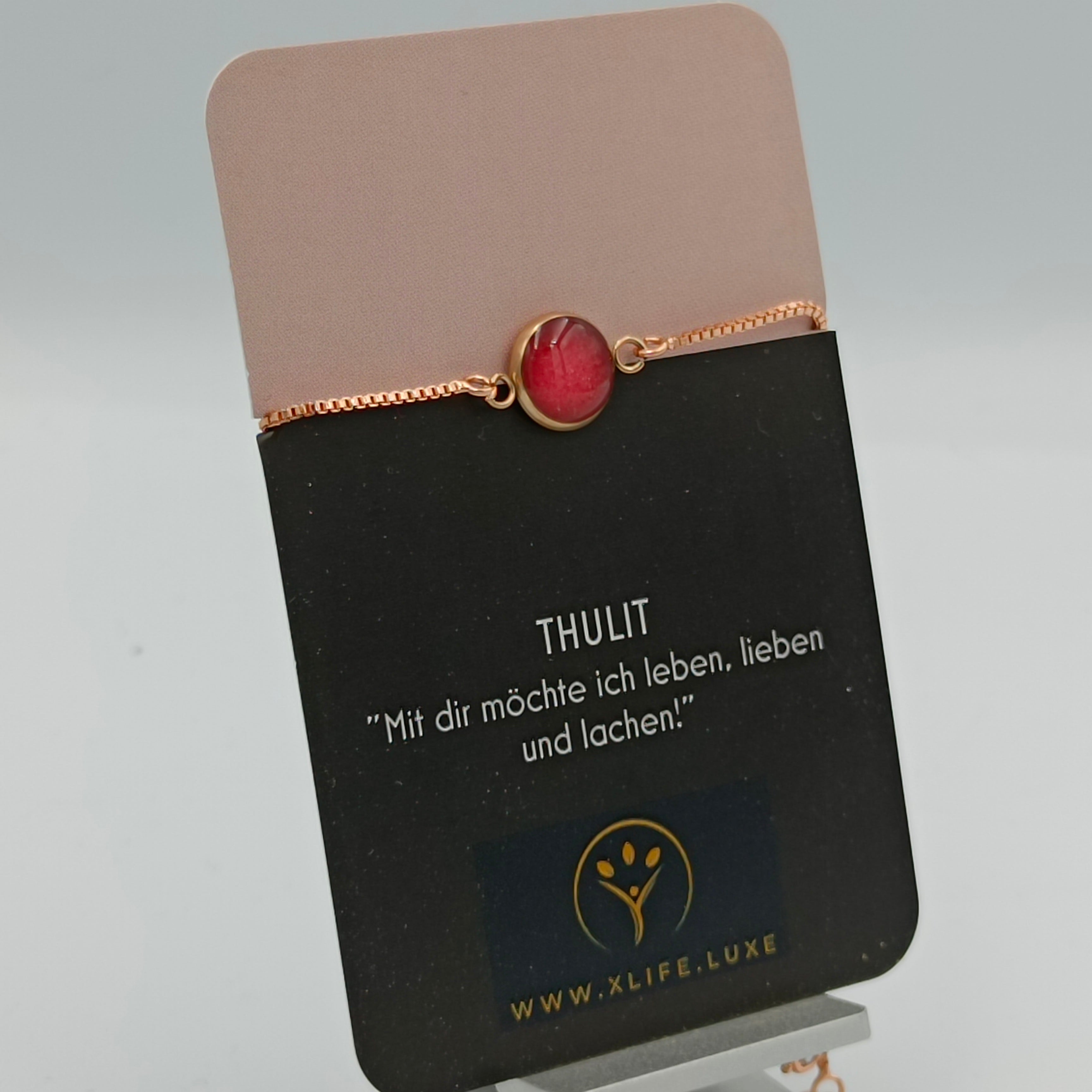 Thulit Armband 10 mm Rose